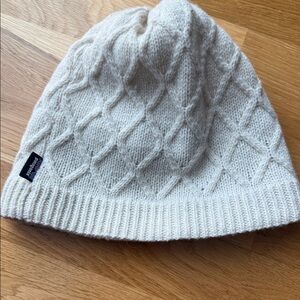 Patagonia Cream Diamond Knit Beanie